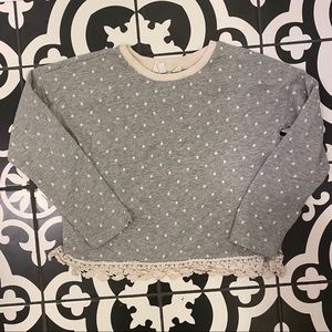 H&M Grey Polka Dot Sweater
